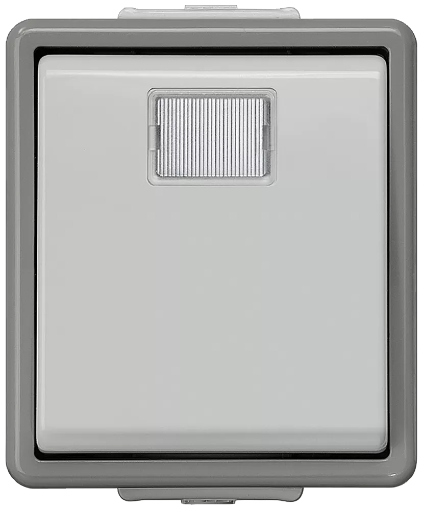 Siemens DELTA fläche IP44, AP dunkelgrau/hellgrau Taster, 10A 250V 5TD4706