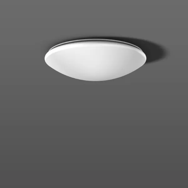 RZB Flat Polymero, 19 W, 2100 lm, 840, weiß, on/off Decken- und Wandleuchten, D 460 H 120, 116°, Kunststoff (PMMA) opal 311518.002.5