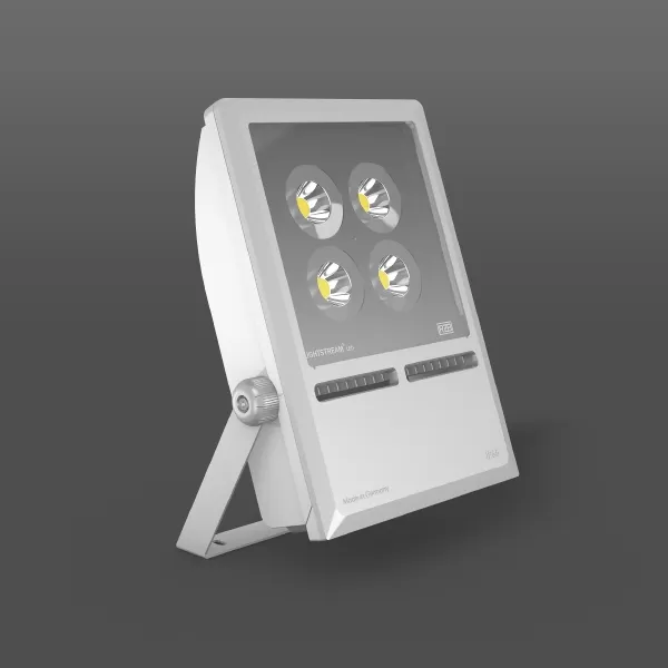 RZB Lightstream LED Maxi, 225 W, 23800 lm, 830, silber, on/off Strahler, L 501 B 374 H 182, 43° 721718.004