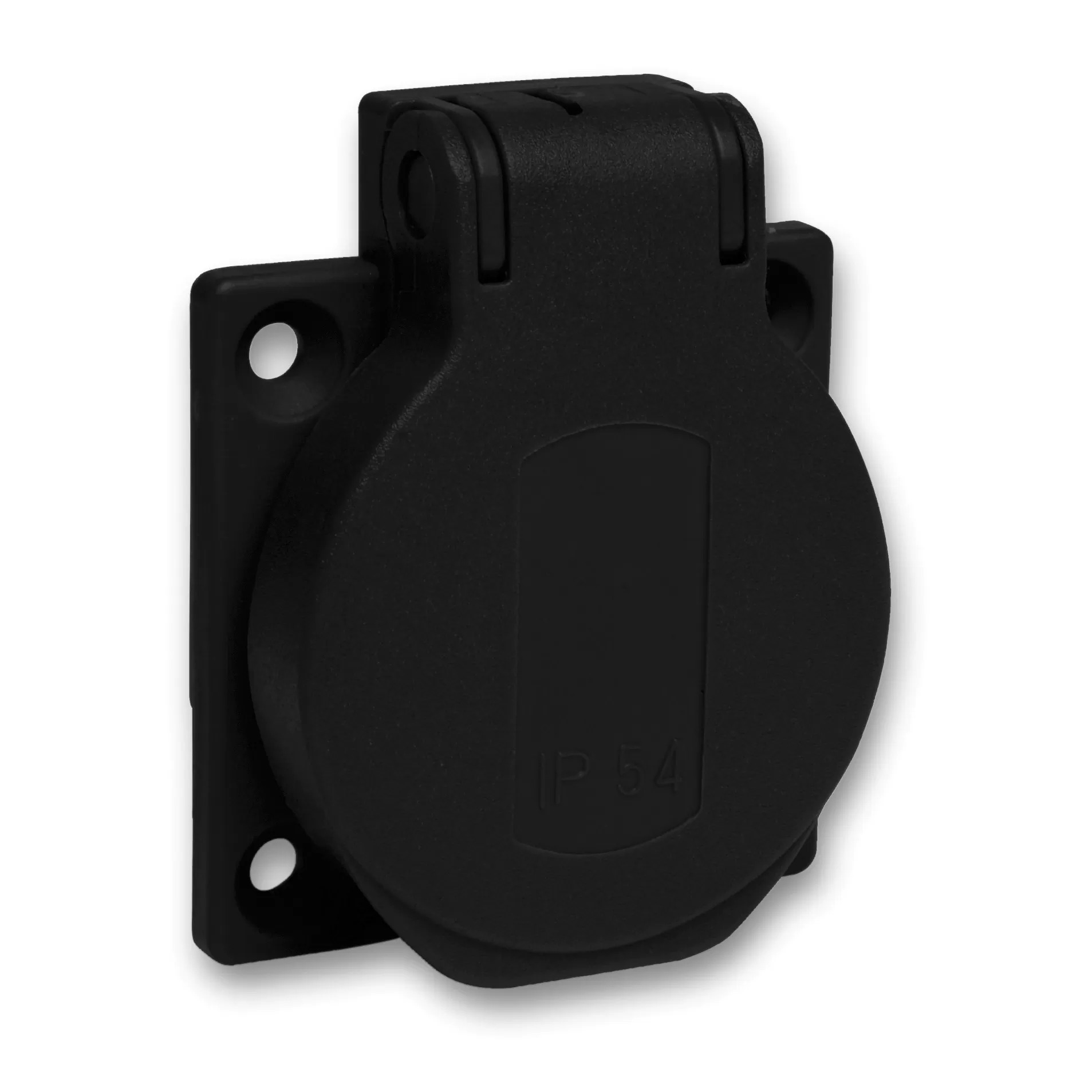 Schneider Electric Schukosteckdose, schwarz, 2p+E, 10/16A, 250 V, für DE, IP54, 50x50mm PKS51N