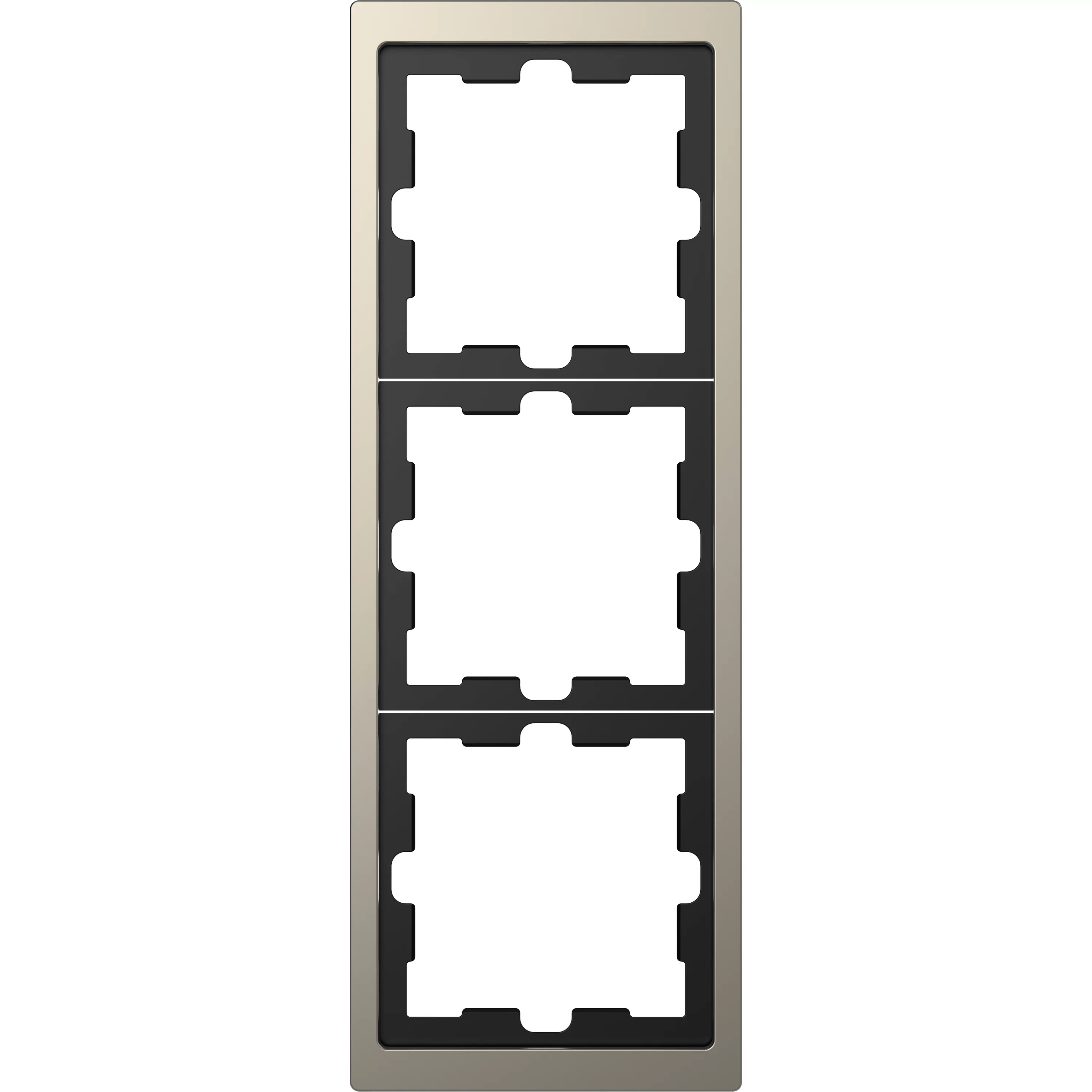 Merten D-Life Metall Rahmen, 3fach, Nickelmetallic MEG4030-6550