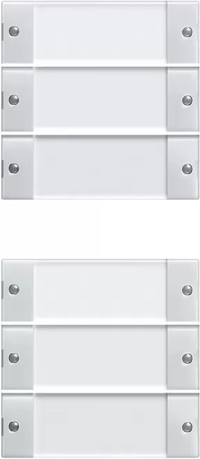 Gira Wippenset 6f (3+3) BSF System 55 Klar/Reinweiß 213603