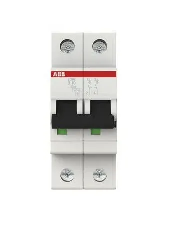 ABB S202-B10 Sicherungsautomat B-Char., 6 kA, 10 A, 2P 2CDS252001R0105
