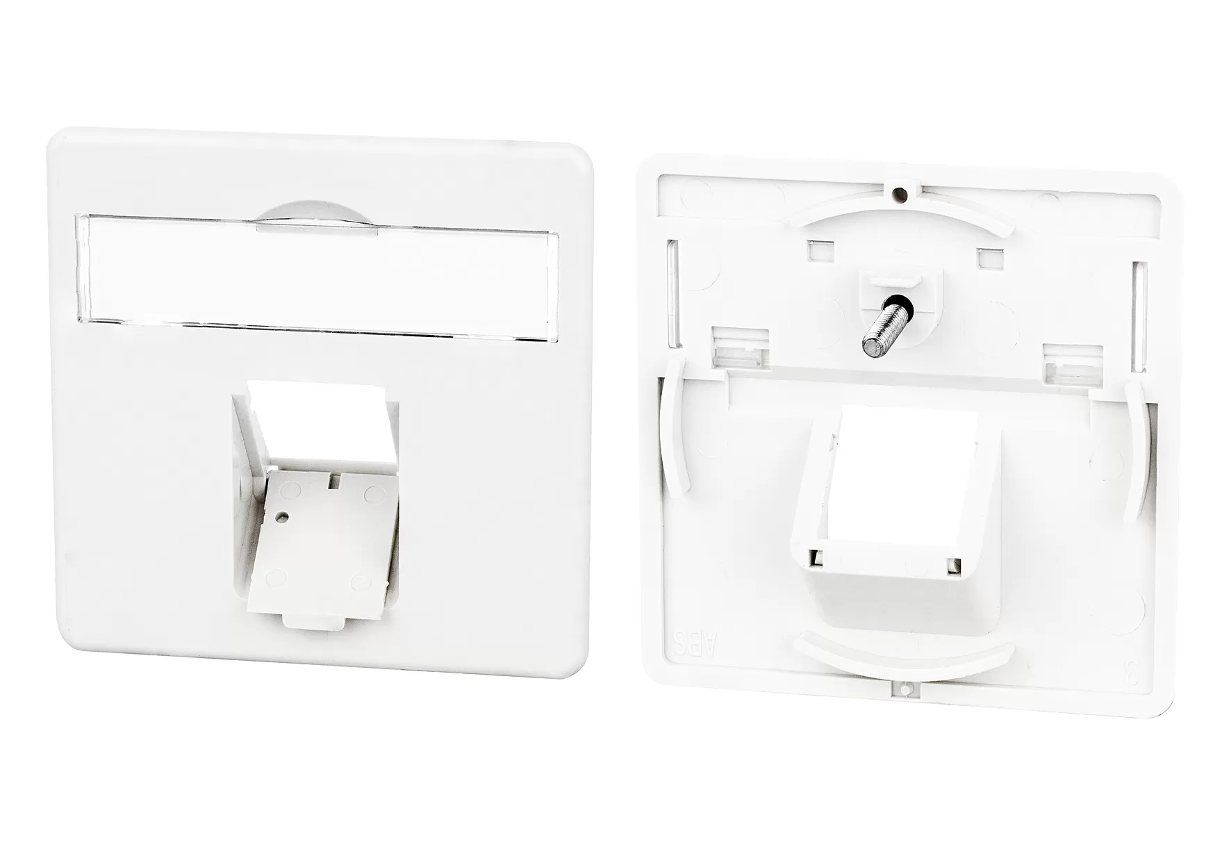 Metz Connect Zentralplatte 50 x 50 mm 1 Port, reinweiß, E-DAT C6 860056-02-I