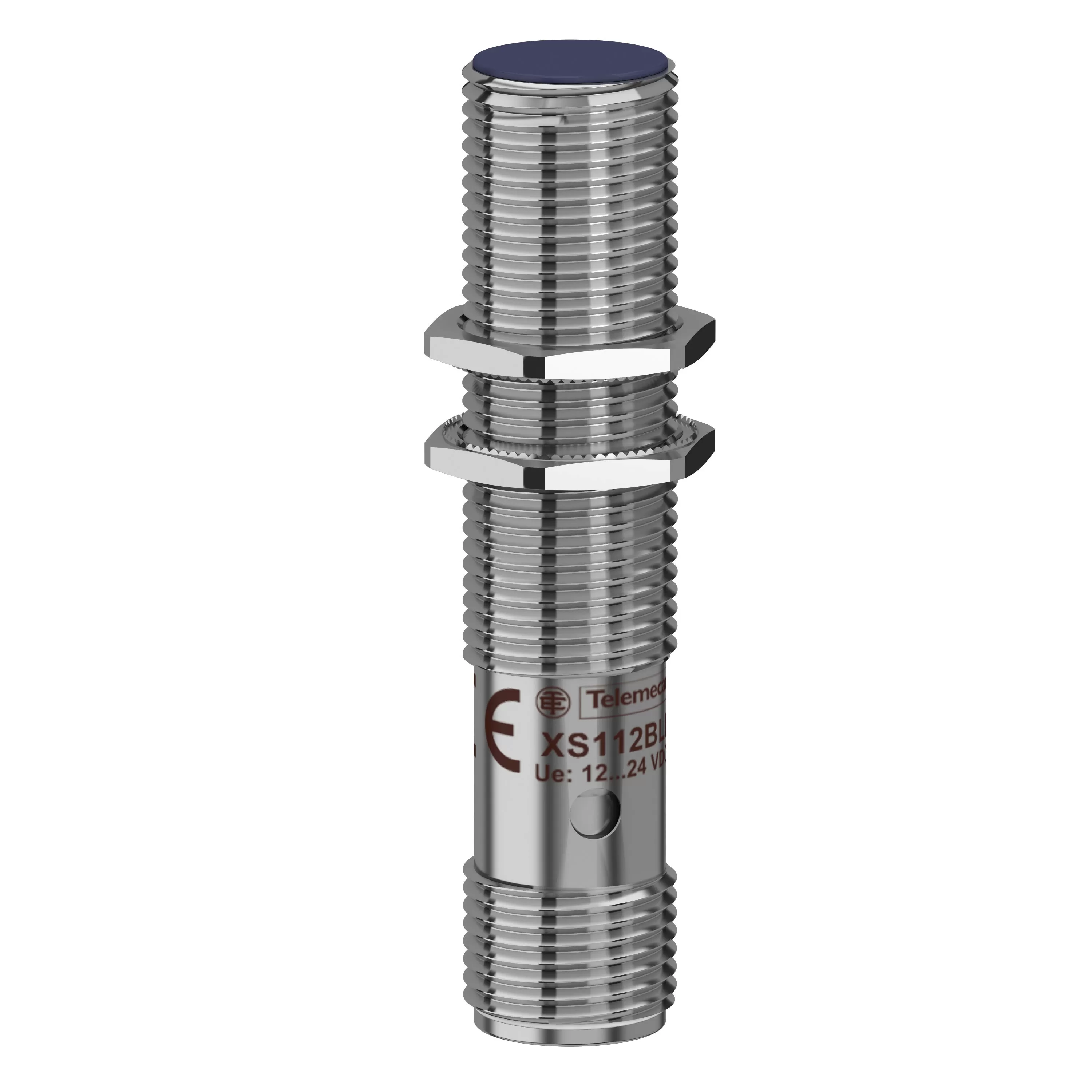 Yageo XS1-Indu. Näher.sch. M12, L53 mm, Messing, Sn 2 mm, 12-24 V DC, M12 XS112BLPBM12