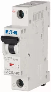 Eaton Leitungsschutzschalter, 20 A, 1p, Charakteristik: C, DC 279129
