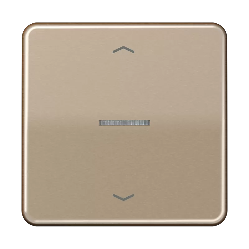 Jung Wippe mit Lichtleiter, mit Pfeilsymbolen für KNX Taster 1fach, Aluminium eloxiert, Serie CD, gold-bronze CD101KO5PGB