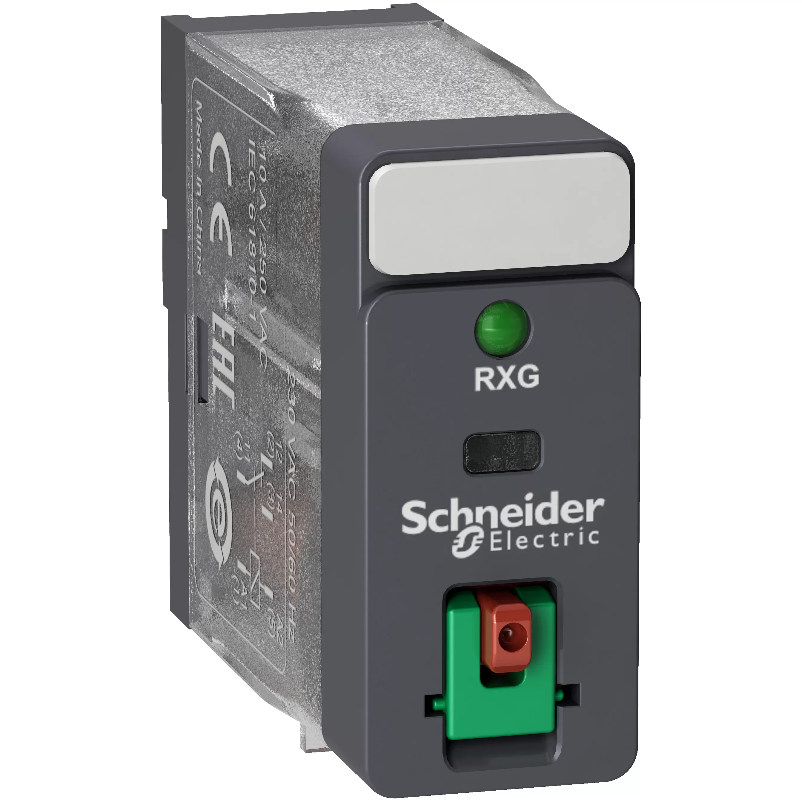 Schneider Electric Steckb. Interface-Relais RXG, 1 W, 10 A, 230VAC, mit LED, mit Prüftaste RXG12P7