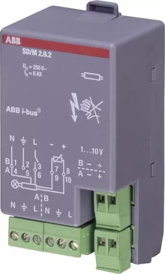 ABB SD/M2.6.2 Schalt-/Dimmaktormodul, 2fach, 6 AX 2CDG110107R0011