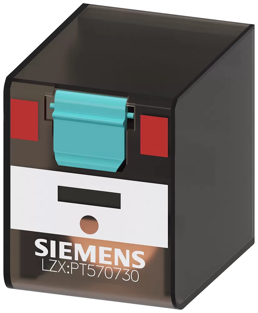 Siemens Steckrelais, 4 Wechsler, 115V AC, 6A, B=22,5mm auch für LZS-Sockel LZX:PT570615