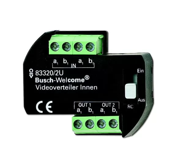 Busch-Jaeger 83320/2 U | Videoverteiler Innen UP, 2-fach zur Montage in einer Unterputzdose
