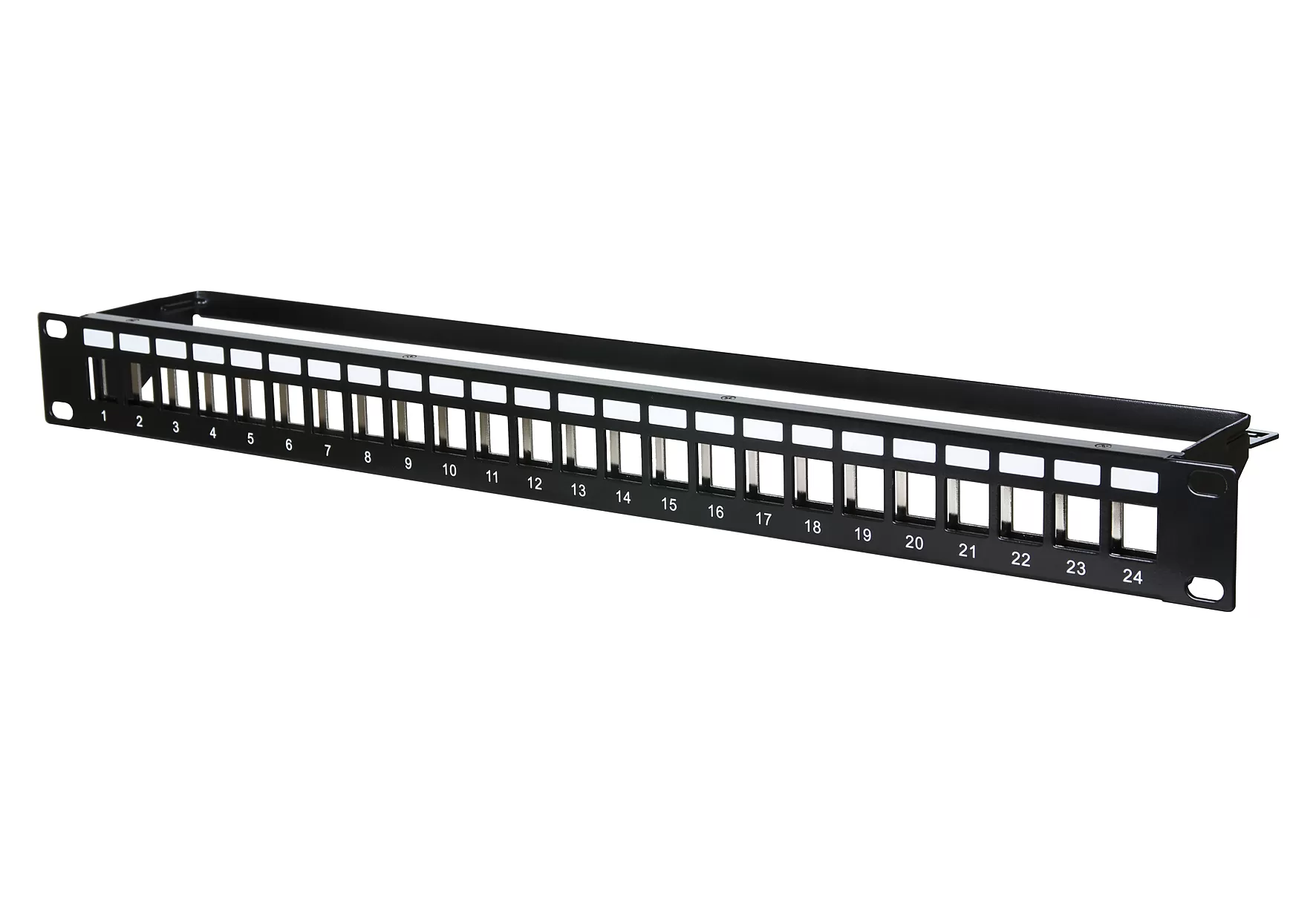 Metz Connect Keystone 19 Zoll Modulträger 1HE 24 Port schwarz unbestückt, geschirmt 130926-0029KE