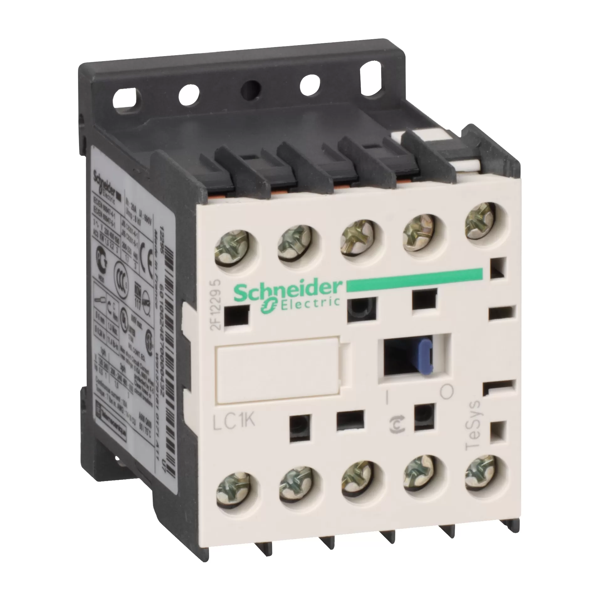 Schneider Electric Leistungsschütz 3p, +1S, 4 kW, 9 A, 400 V AC3, Spule 230 V AC LC1K0910P72