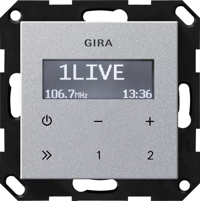 Gira UP-Radio RDS o.Lautsprecher System 55 F Alu 228426