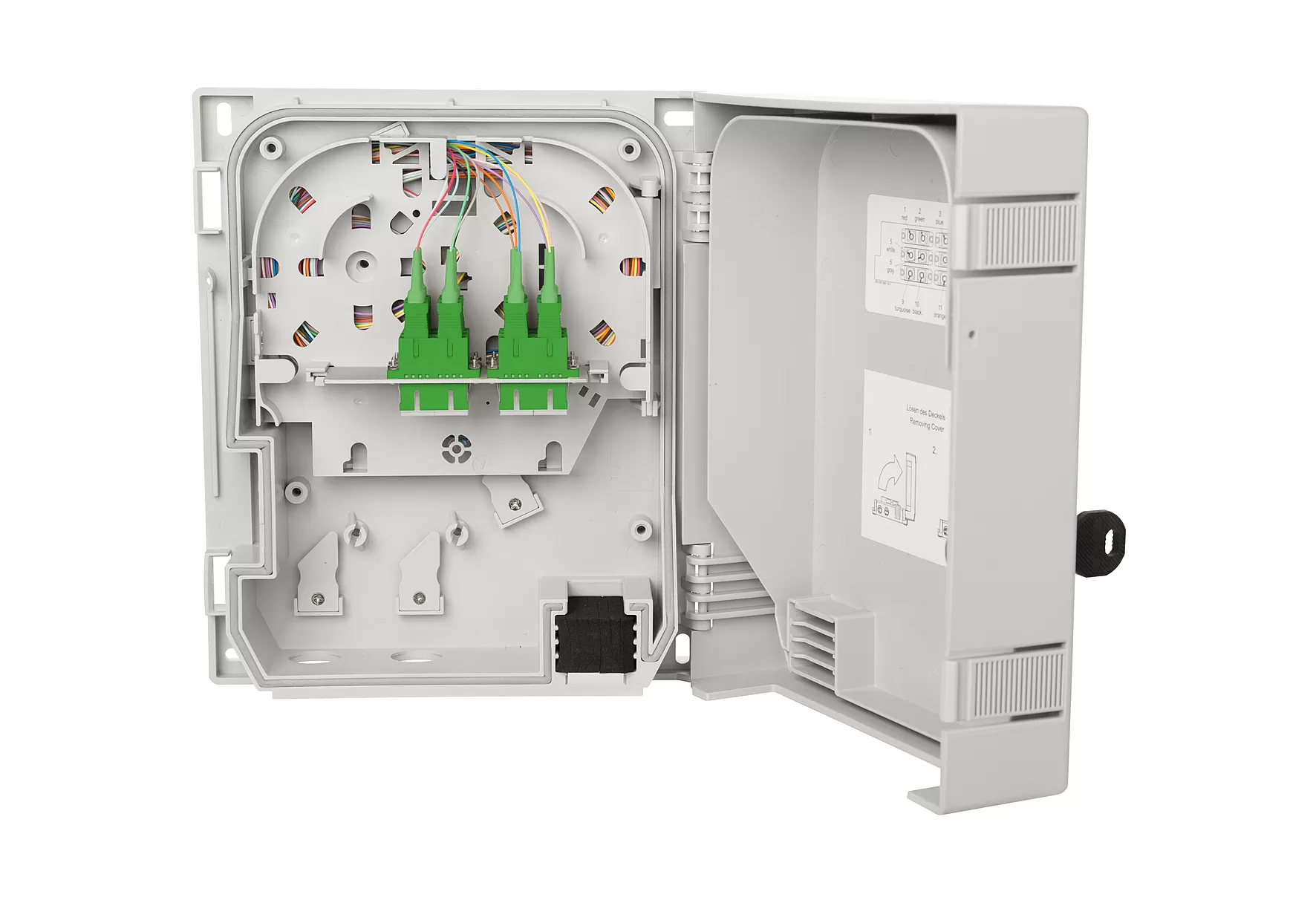 Metz Connect OpDAT HP 6xSC-D APC (grün) OS2 splice, mit Schloss, Größe S 150359F206-F