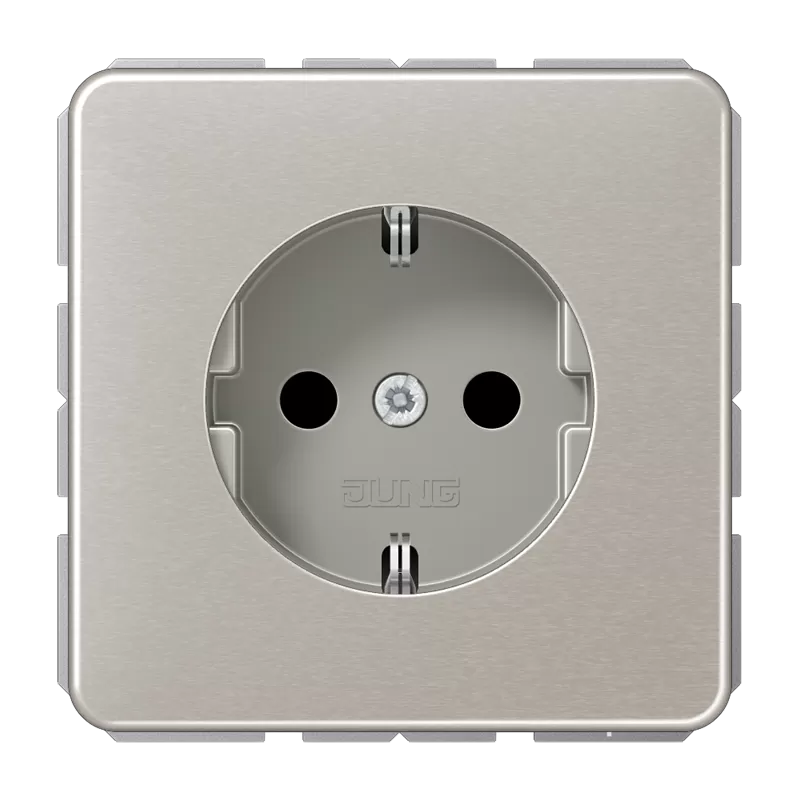 Jung SCHUKO Steckdose, 16 A 250 V ~, Aluminium eloxiert, Serie CD, platin CD1520PT