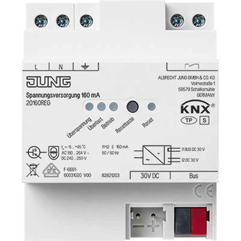 Jung KNX Spannungsversorgung, 160 mA 20160REG