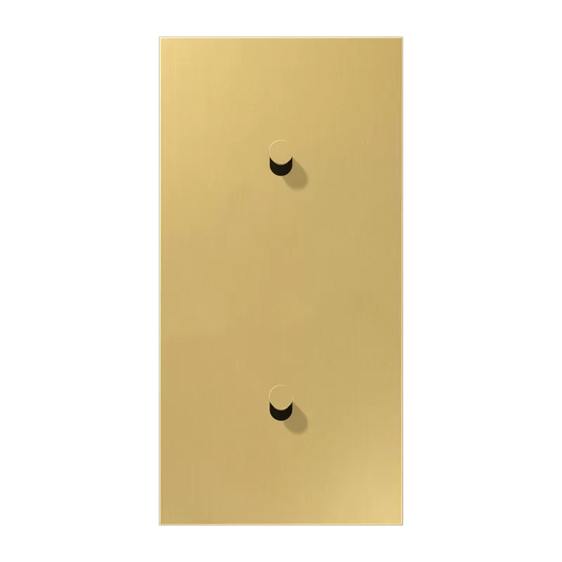 Jung Abdeckung mit Kipphebel, Kegel, 1fach, 2 x 1 Kipphebel, senkrecht, Serie LS 1912, Messing classic ME12-20CK25