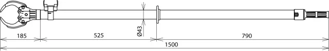 Dehn Sicherungszange  gerade  Un-36kV D 30..90mm  L 1500mm 765042