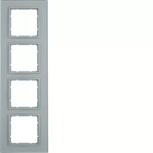 Berker Rahmen 4fach B.7 Glas alu 10146414