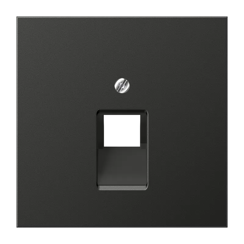 Jung Abdeckung für IAE/UAE-Anschlussdosen 1 x 8-polig, Aluminium lackiert, Serie LS, anthrazit (lackiertes Aluminium) AL2969-1UAAN