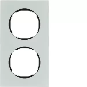 Berker Rahmen 2fach, flach, R.8, Glas polarweiß 10122609