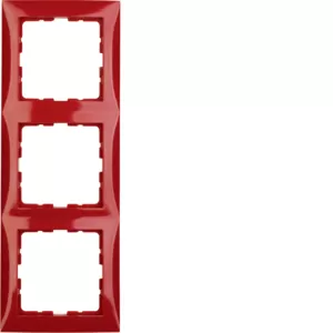 Berker Rahmen 3fach S.1 rot glänzend 10138962