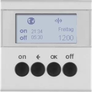 Berker KNX-Funk Zeitsch.uhr quickl B.7 alu matt 85745283