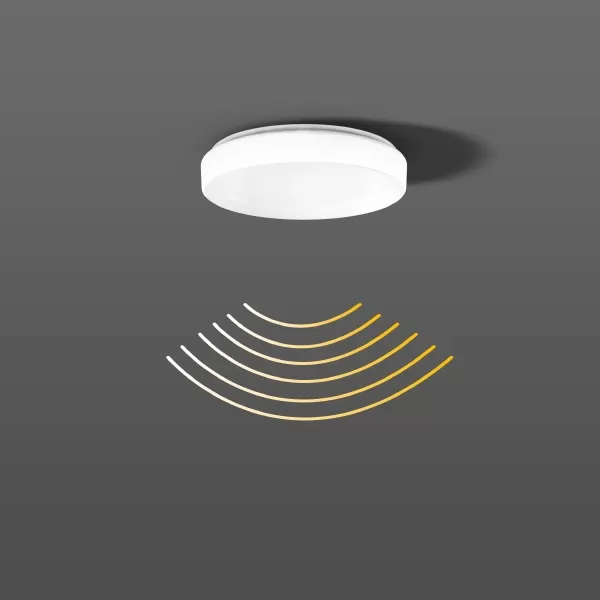 RZB Flat Polymero Kreis Slim, 13 W, 1200 lm, 830, weiß, on/off Decken- und Wandleuchten, D 300 H 65, 124°, Kunststoff (PMMA) opal 312084.002.1.19