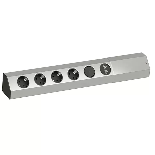 Bachmann CASIA 4xCEE7/3 1xUSB Charger 2,0m CEE7/7 923.008