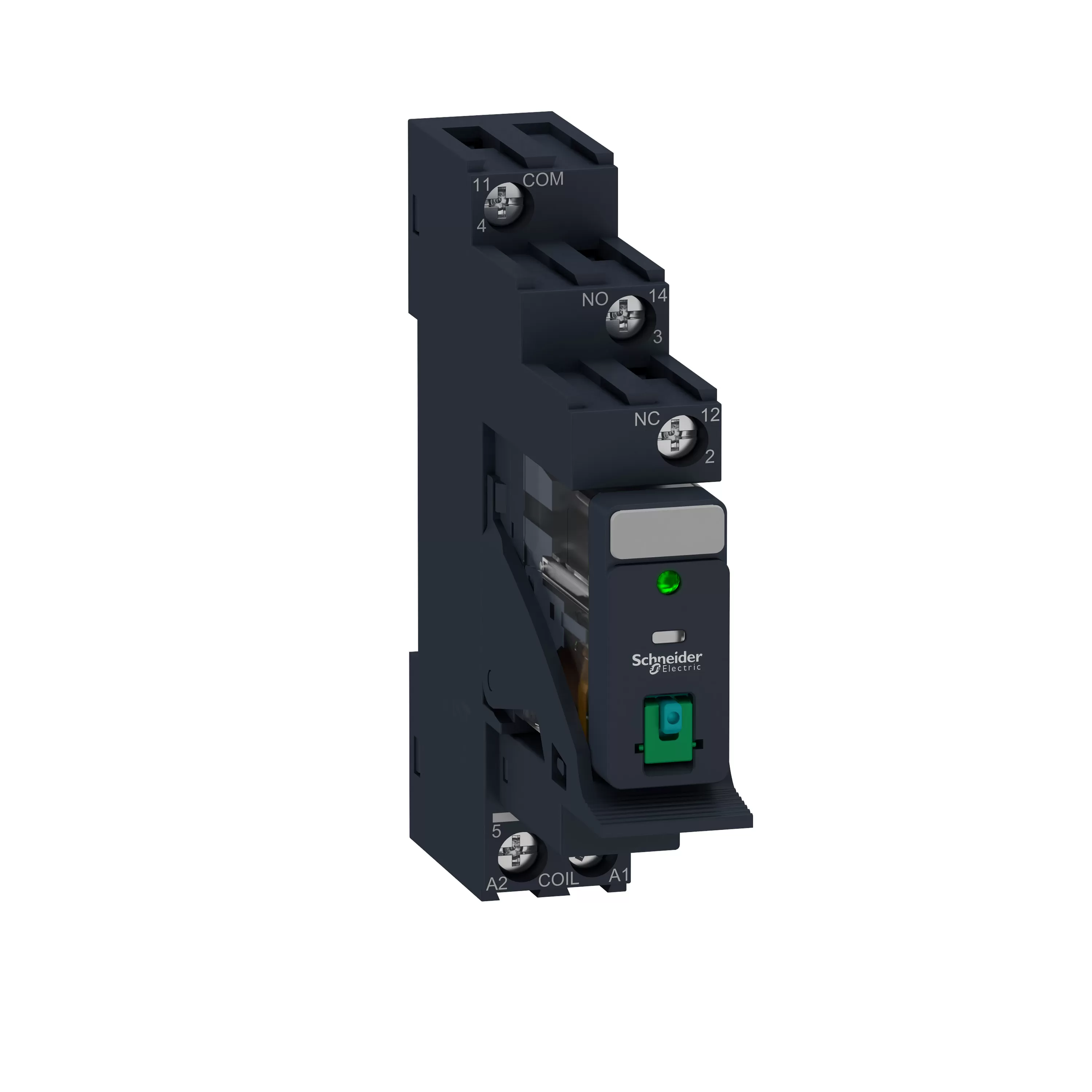 Schneider Electric Interface-Relais 1W 10A 24VDC LED Prüftaste Sockel Bügel Diode montiert RXG12BDPV