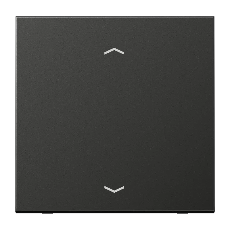 Jung Wippe 1fach, mit Pfeilsymbolen, Aluminium lackiert, Serie LS, anthrazit (lackiertes Aluminium) AL2990PAN