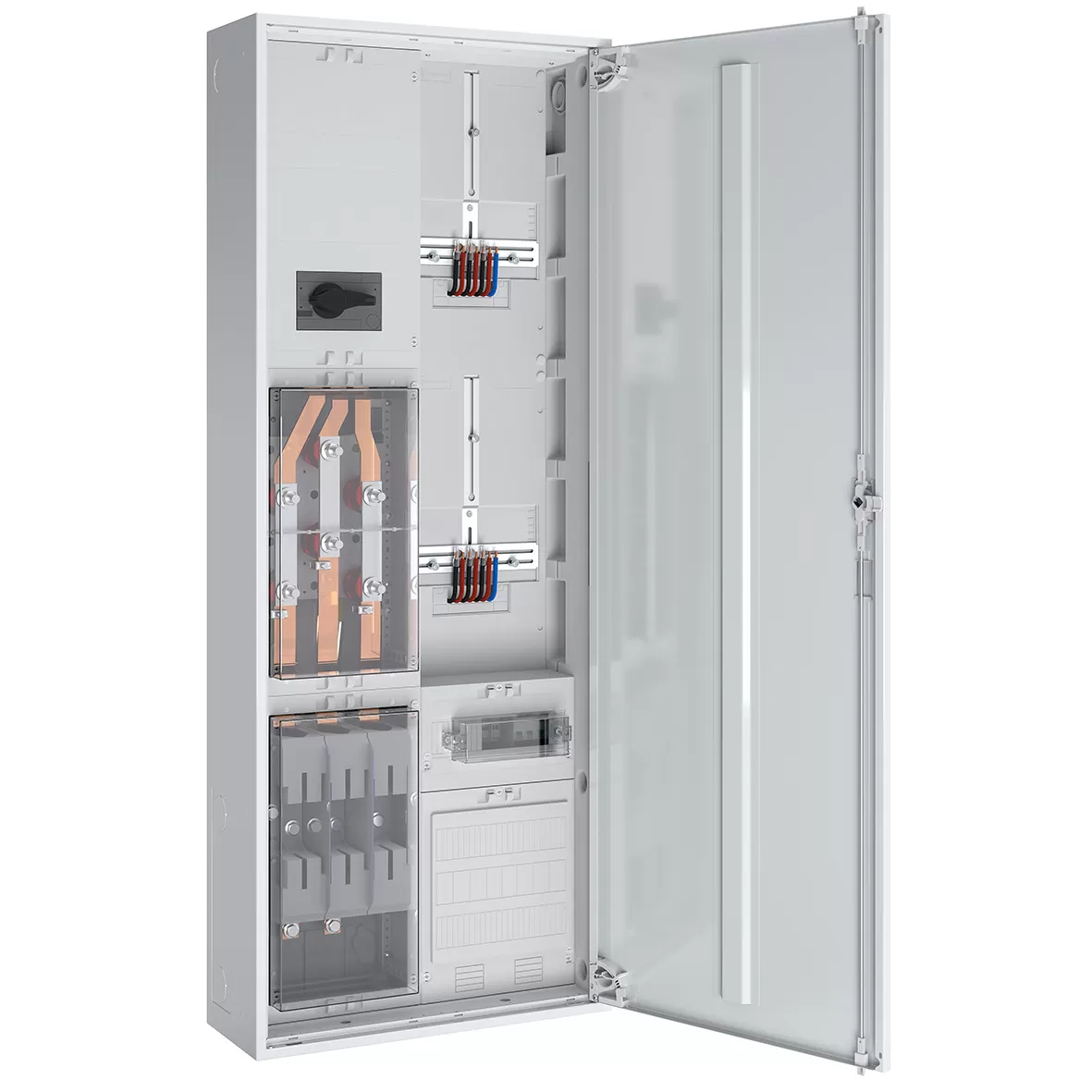 ABN Wandlermess-Schrank 200A TAB E,DIS Zugang NH2,Abgang 250A Schalter, Verdr, WM209X6802