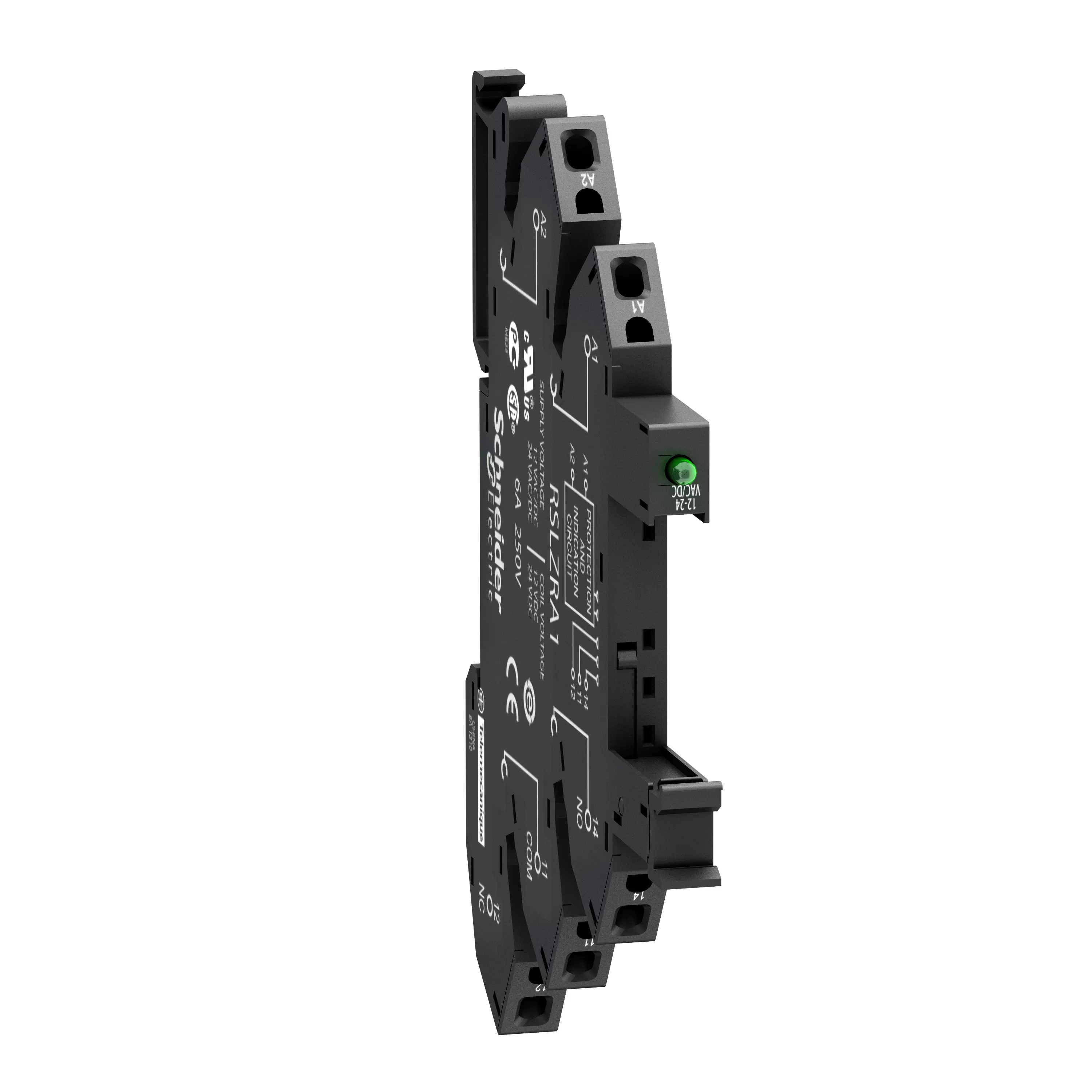 Schneider Electric Sockel für schmales Interface-Relais RSL, LED, Federzug, 12/24 VAC/DC RSLZRA1