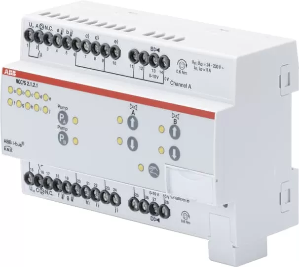 ABB HCC/S2.1.2.1 Heiz-/Kühlkreis Controller, 2fach, 0-10 V, manuelle Bedienung, REG 2CDG110219R0011