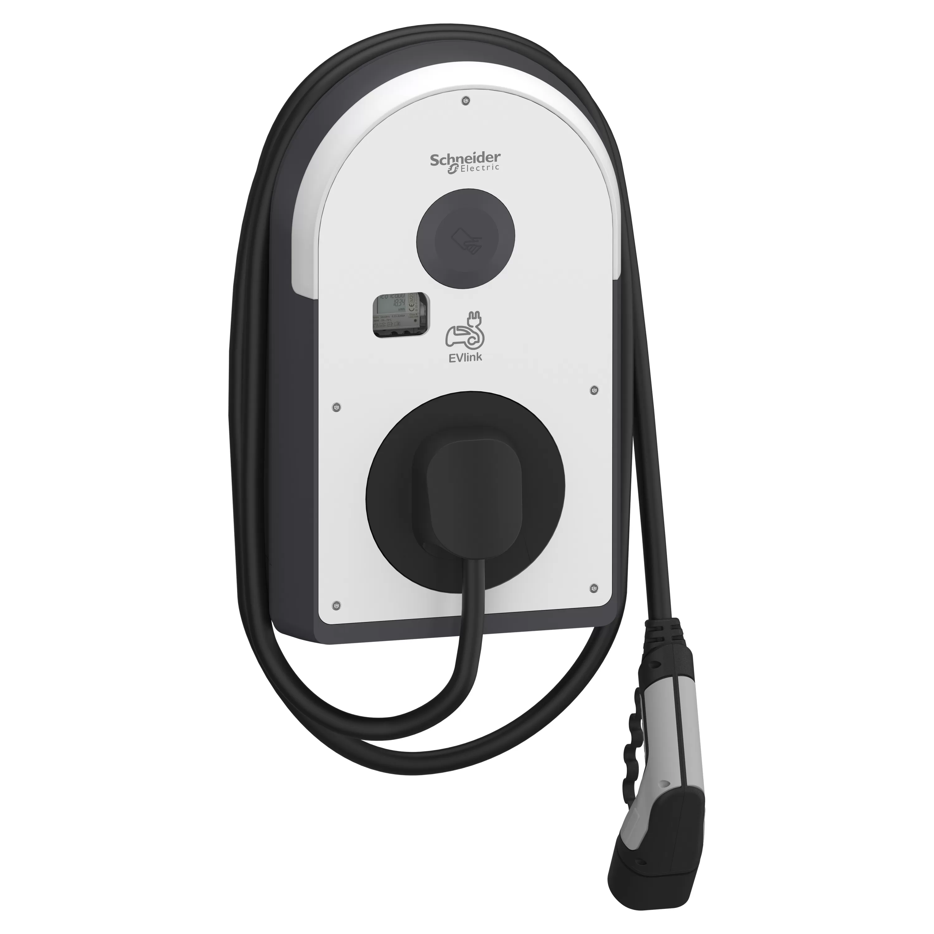 Schneider Electric Pro AC Wallbox, 22kW, T2 Kabel, 6mA, IP55, IK10, NFC/RFID Reader, ERK EVB3I22NC0M