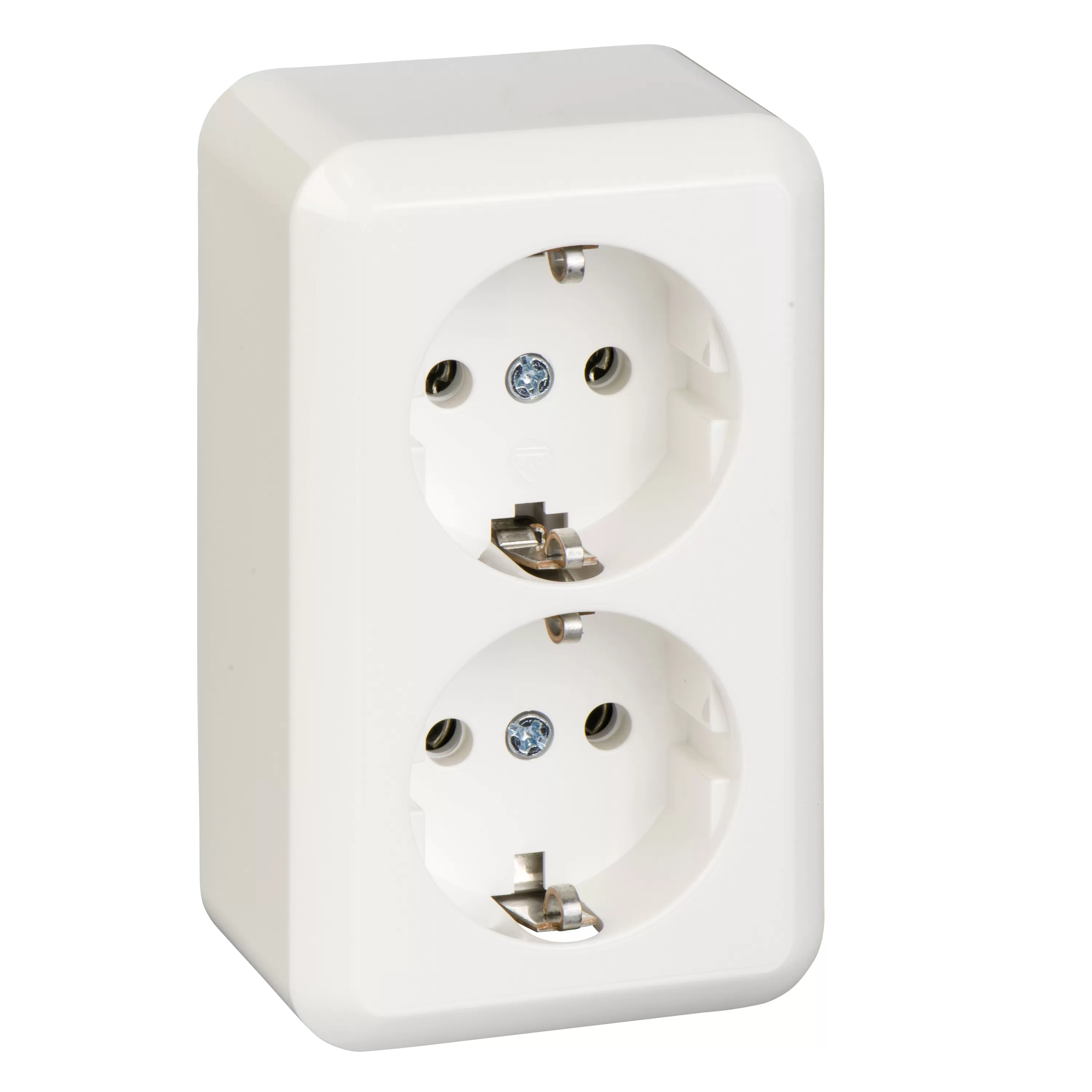 Elso Steckdose 2-fach 16A CONTURA Schraubklemme reinweiß 395404