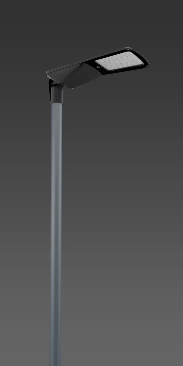RZB Mingata Midi, 51 W, 8000 lm, 740, anthrazit, DALI Mastansatz- und Mastaufsatzleuchten, L 700 B 340 H 100, 56°/56°/67°/0°, Glas klar 612181.0031.1.76