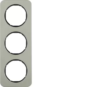 Berker Rahmen 3fach R.1 E-Stahl schw 10132104