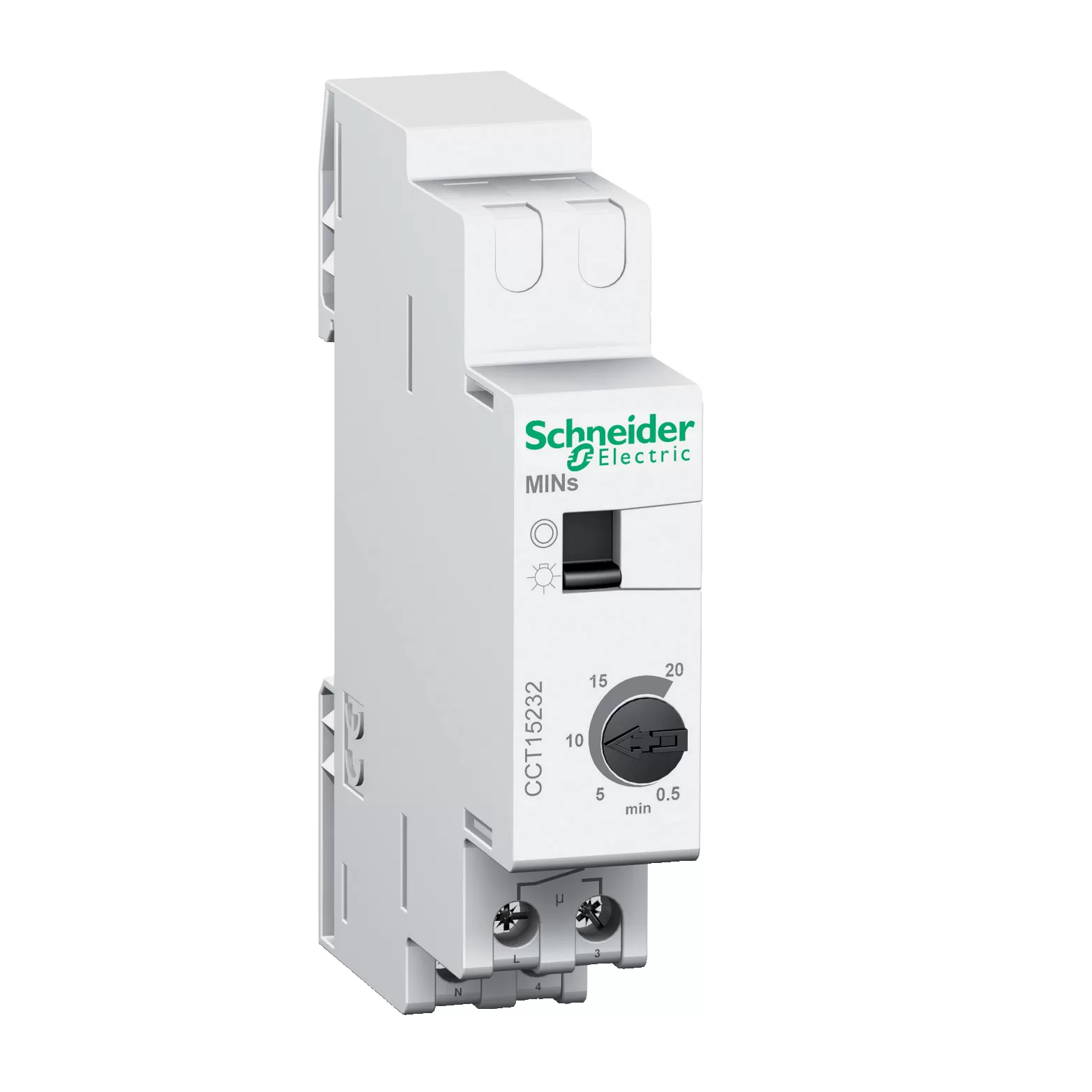 Schneider Electric Elektronischer Treppenlichtzeitschalter MINs, 0,5, 20min. CCT15232