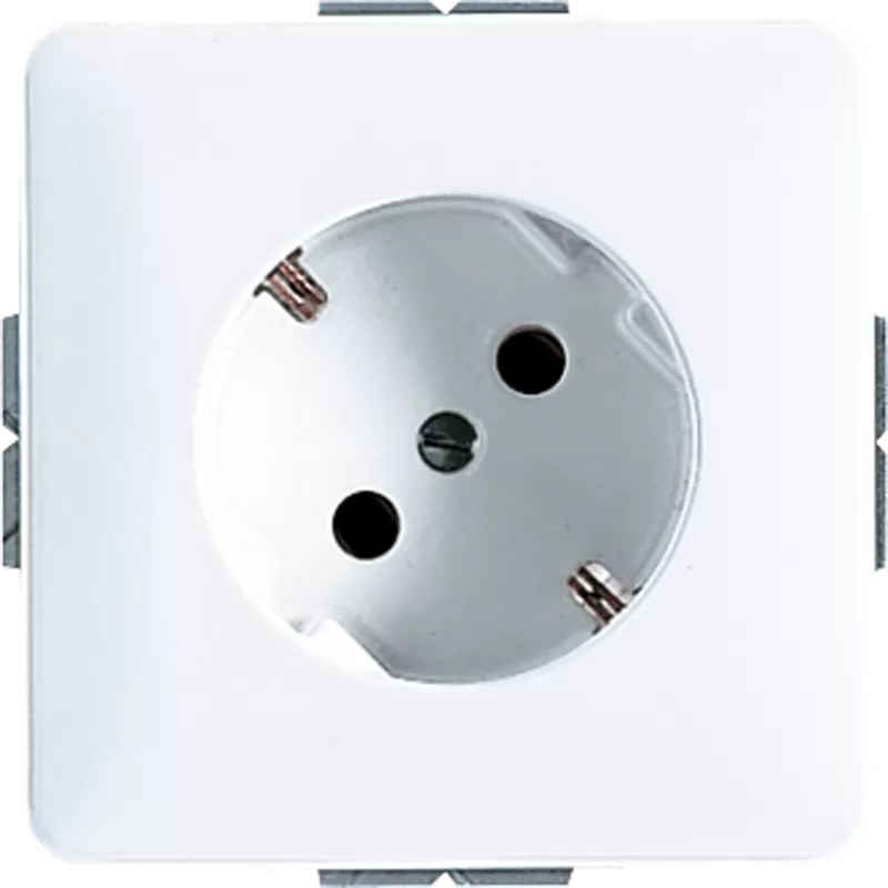 Jung SCHUKO® Steckdose 45°, 16 A 250 V ~, Duroplast, Serie CD, alpinweiß CD520-45WW