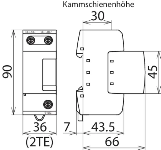 Dehn Koordinierter Blitzstromableiter Typ 1 DEHNsecure M für DC-Stromkreise 971121
