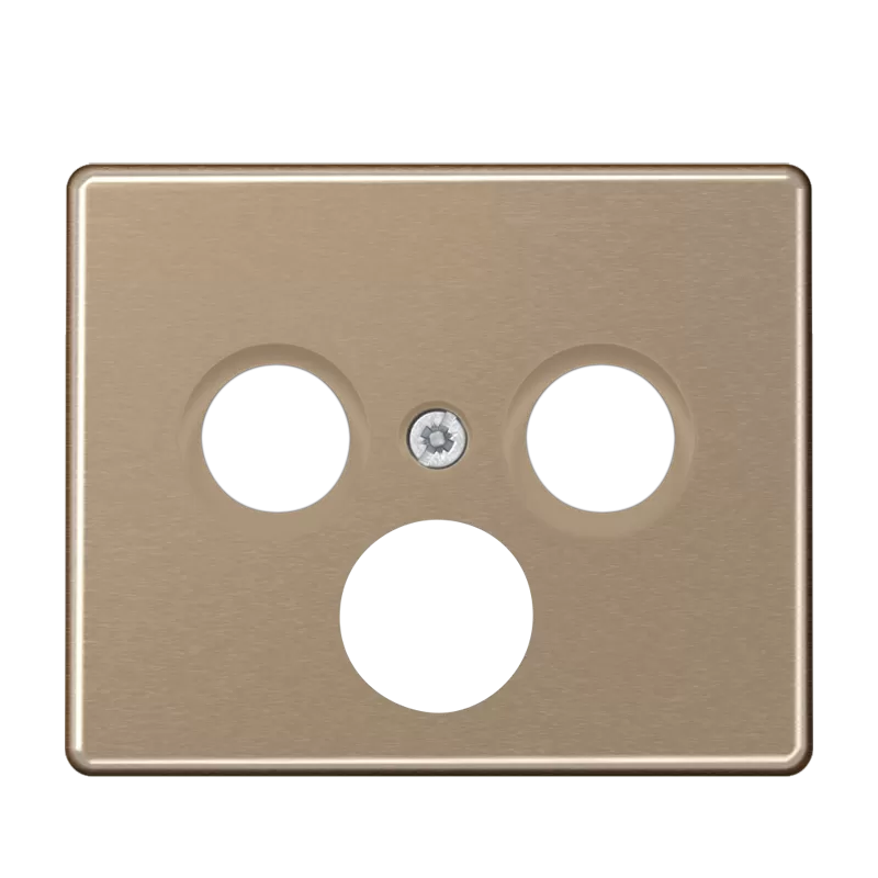 Jung Abdeckung für Universal-Sat/BK-Dosen, Aluminium lackiert, Serie SL, gold-bronze SL561SATGB