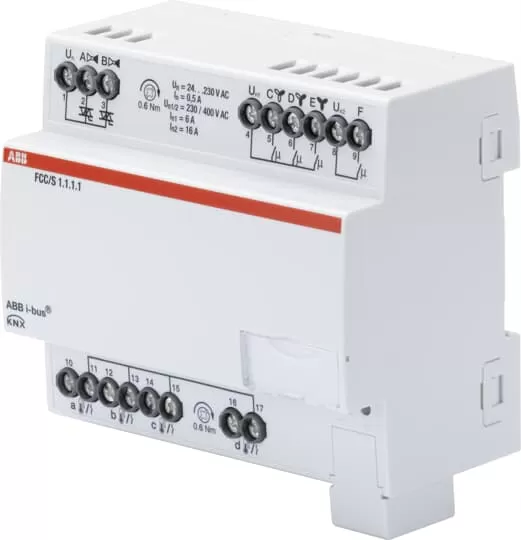 ABB FCC/S1.1.1.1 Fan Coil Controller, 2 x PWM, 3-stufig, REG 2CDG110210R0011