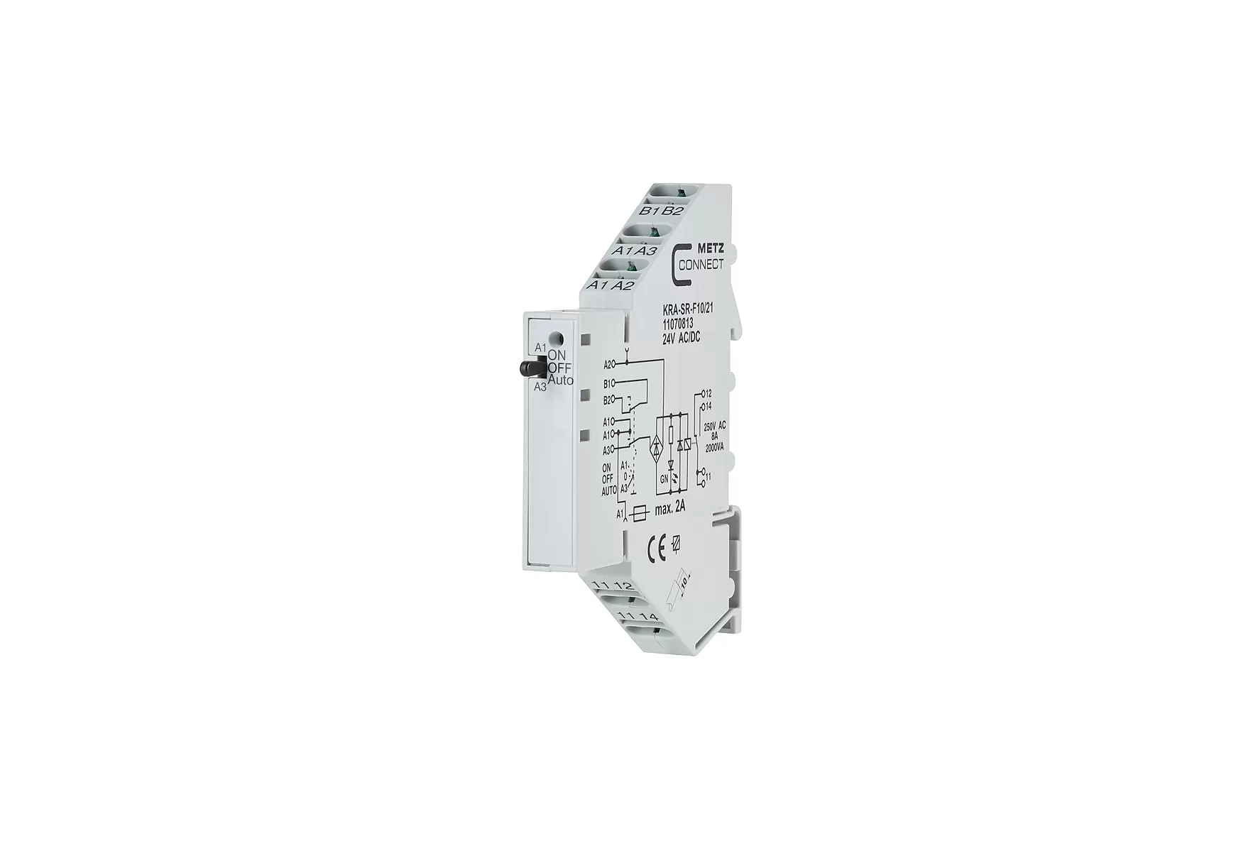 Metz Connect KRA-SR-F10/21, 1 Wechsler, 24 V AC/DC 11070813