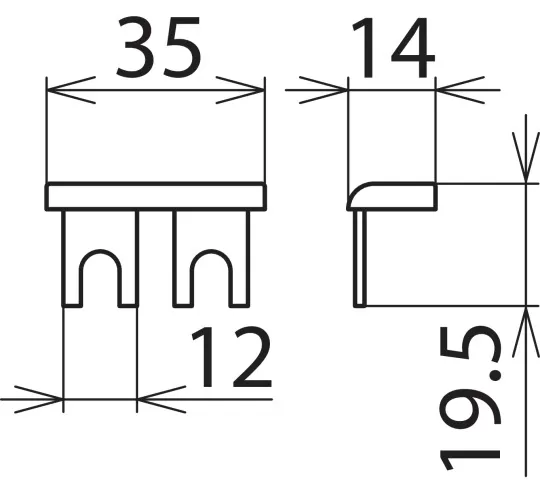 Dehn Kammschiene / Modularverdrahtungssystem einphasig, 2-polig, Kupfer 16mm² 900617