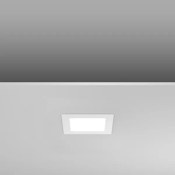 RZB Toledo Flat Square, 8 W, 750 lm, 840, weiß, on/off Einbau-Downlights, L 172 B 172 H 3, 108° 901486.002.1