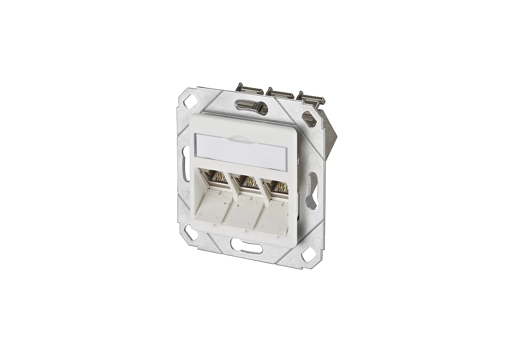 Metz Connect E-DAT modul 3 Port UPk Cat.6A, reinweiß 1309131102-E