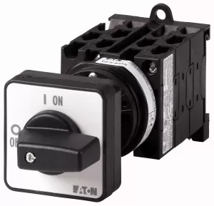 Eaton Wende-Polumschalter, T0, 20 A, Zwischenbau, 5 Baueinheit(en), Kontakte: 10, 60 °, rastend, mit 0-Stellung, 2-1-0-1-2, Abwicklungs Nr. 71 014646