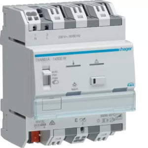 Hager Univ.-Dimmaktor 1f KNX easy, 1x300W TXA661A